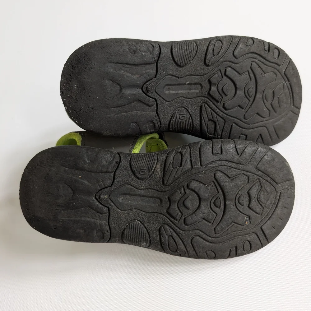 Kids Sandals - Charcoal and Lime